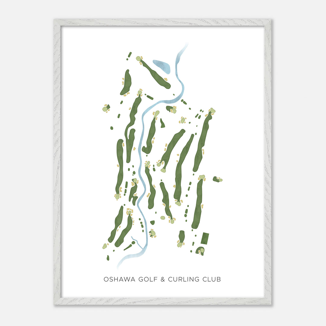 Print of Oshawa Golf & Curling Club Modern Map