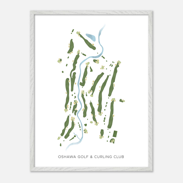 Print of Oshawa Golf & Curling Club Modern Map