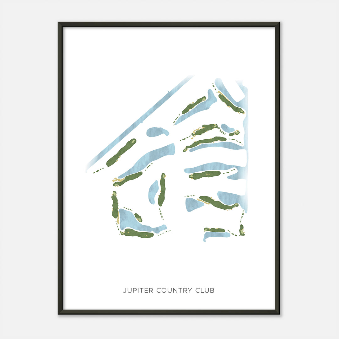 Print of Jupiter Country Club Modern Map