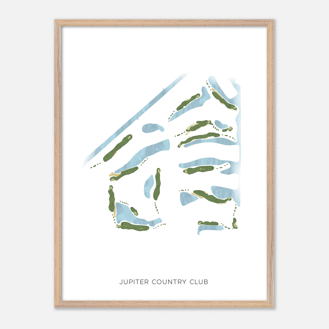 Print of Jupiter Country Club Modern Map