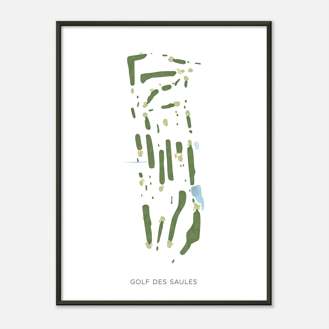 Print of Golf Des Saules Modern Map