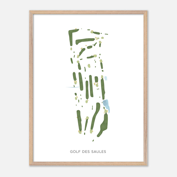 Print of Golf Des Saules Modern Map