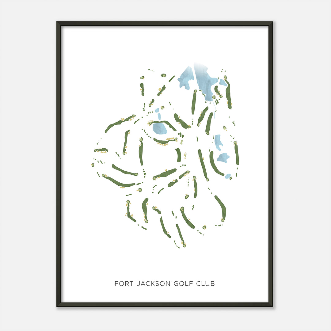 Print of Fort Jackson Golf Club Modern Map