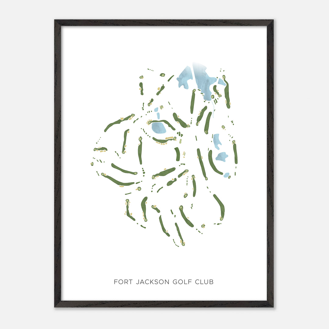 Print of Fort Jackson Golf Club Modern Map
