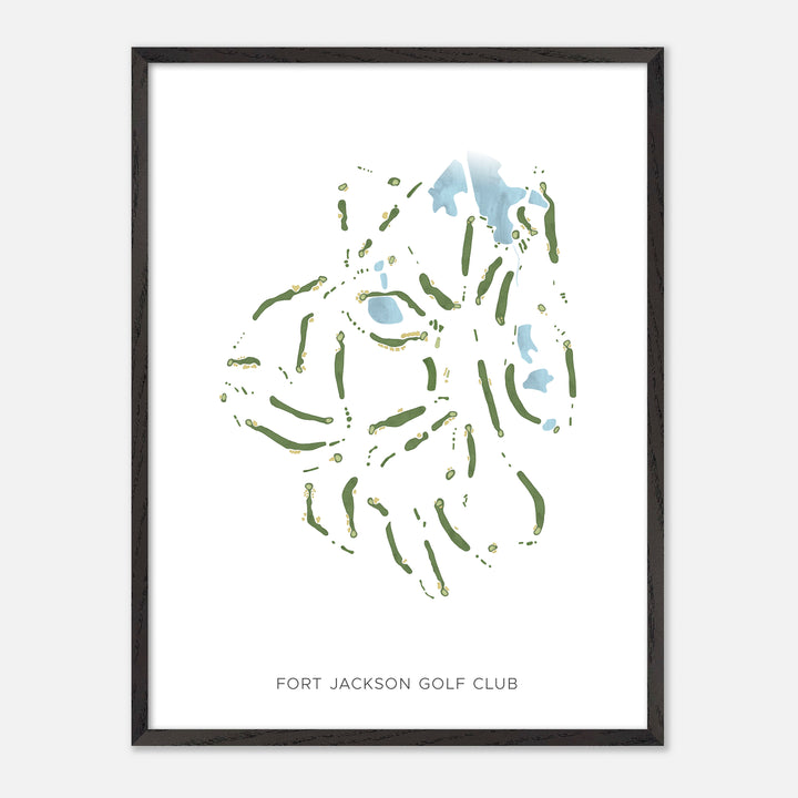 Print of Fort Jackson Golf Club Modern Map