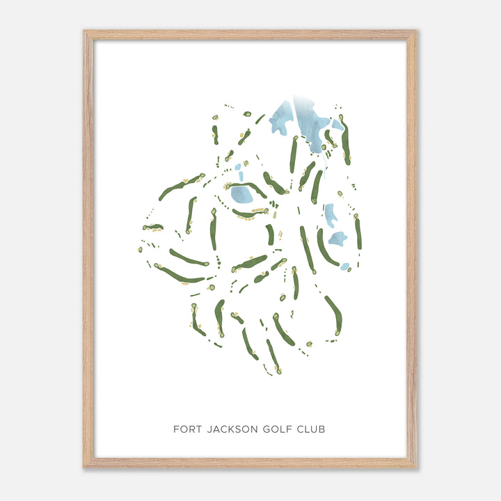 Print of Fort Jackson Golf Club Modern Map