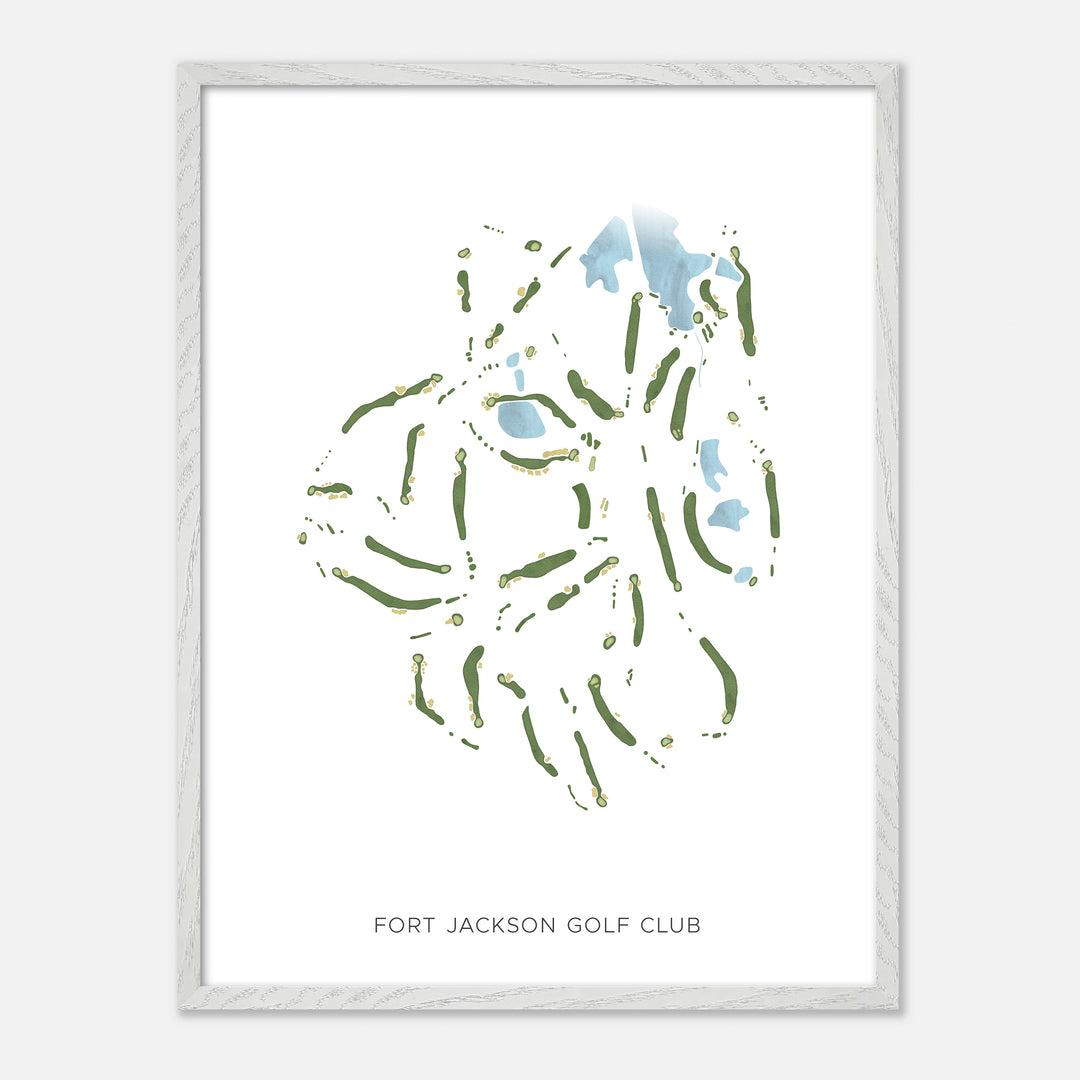 Print of Fort Jackson Golf Club Modern Map