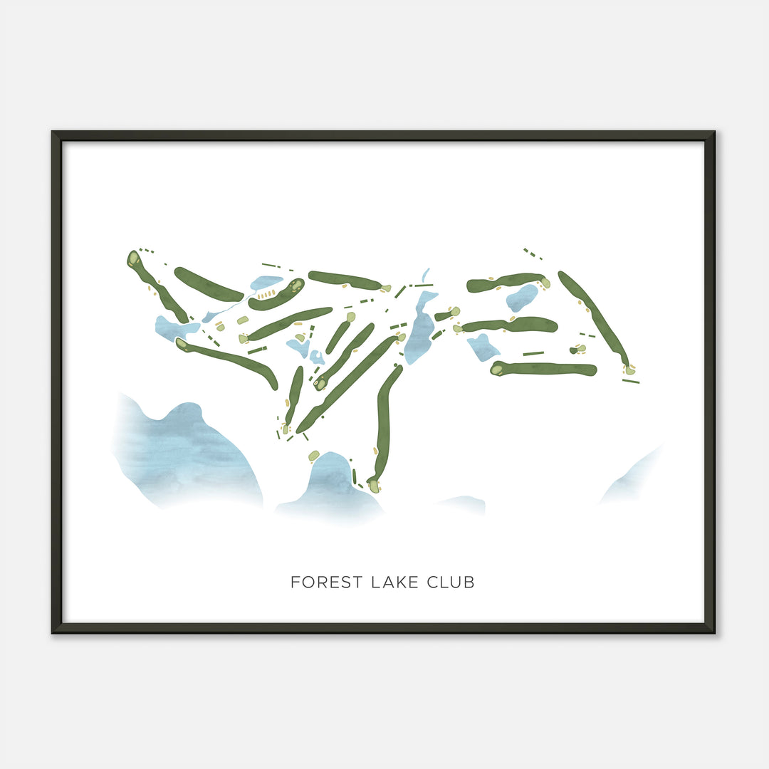 Print of Forest Lake Club Modern Map
