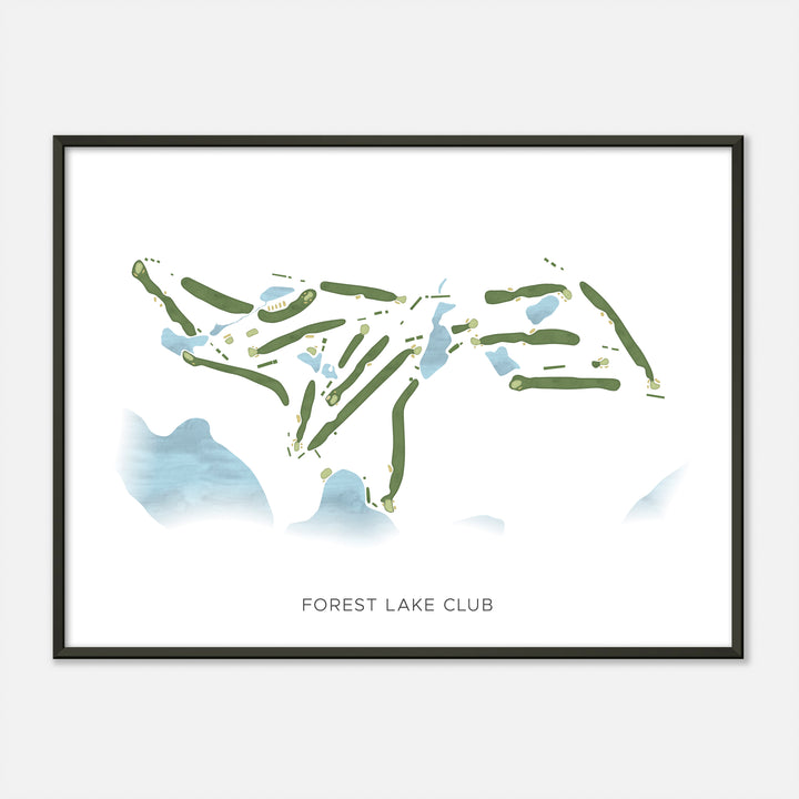 Print of Forest Lake Club Modern Map
