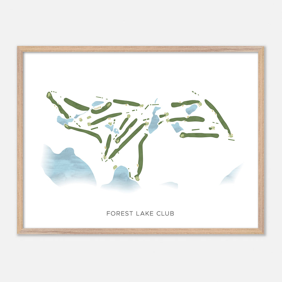 Print of Forest Lake Club Modern Map
