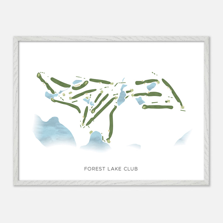 Print of Forest Lake Club Modern Map