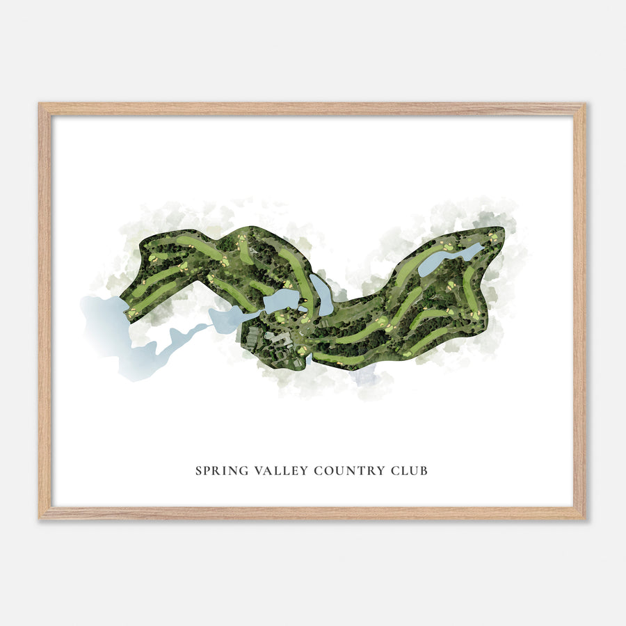 Print of Spring Valley Country Club Classic Map