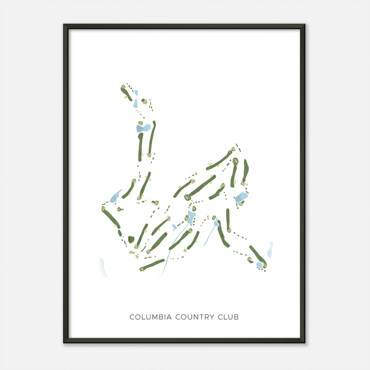 Print of Columbia Country Club Modern Map