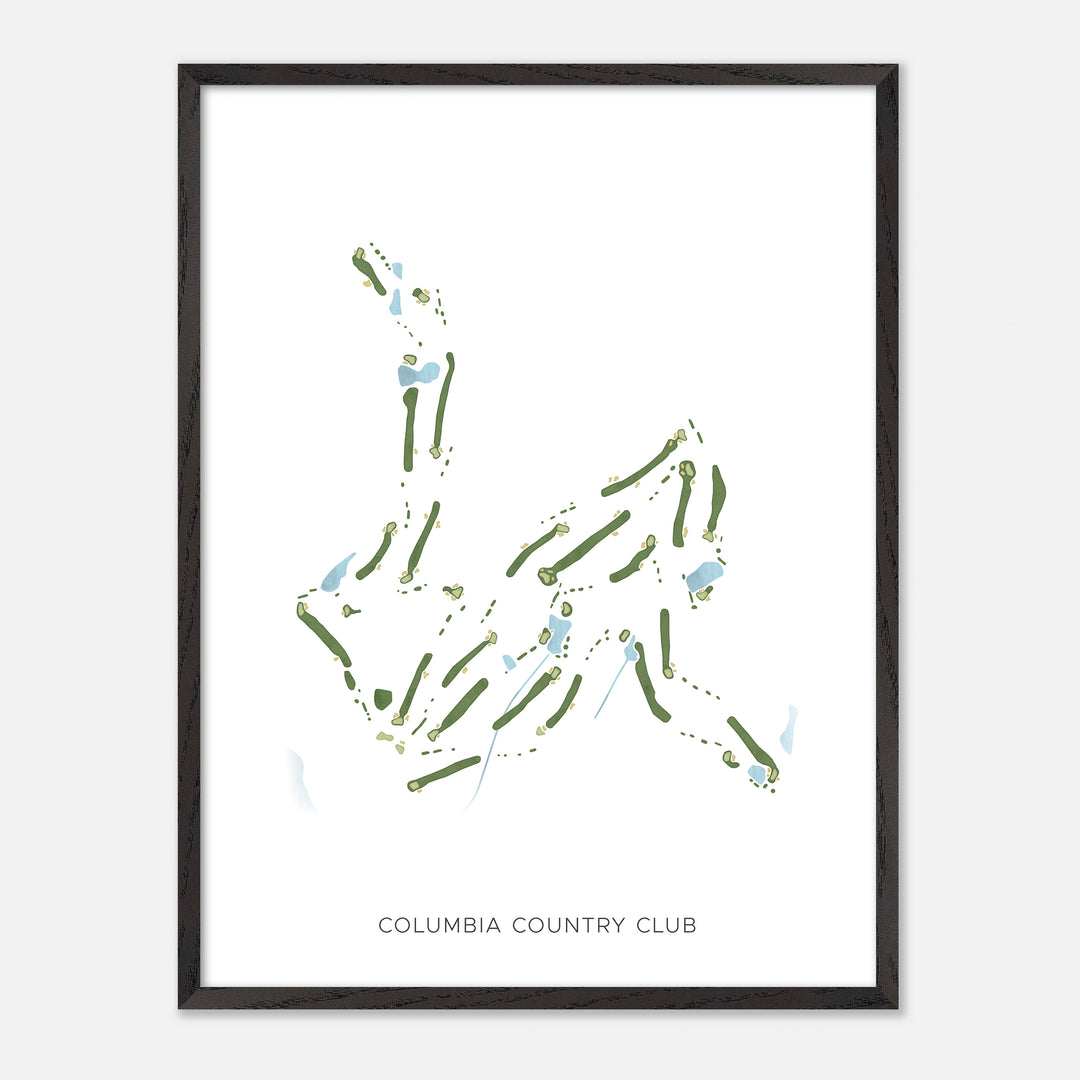 Print of Columbia Country Club Modern Map