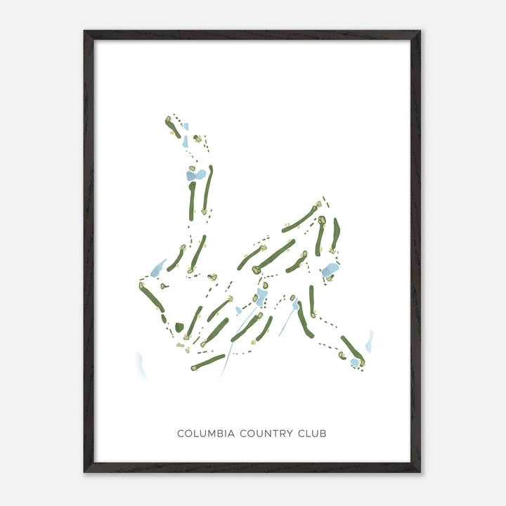 Print of Columbia Country Club Modern Map
