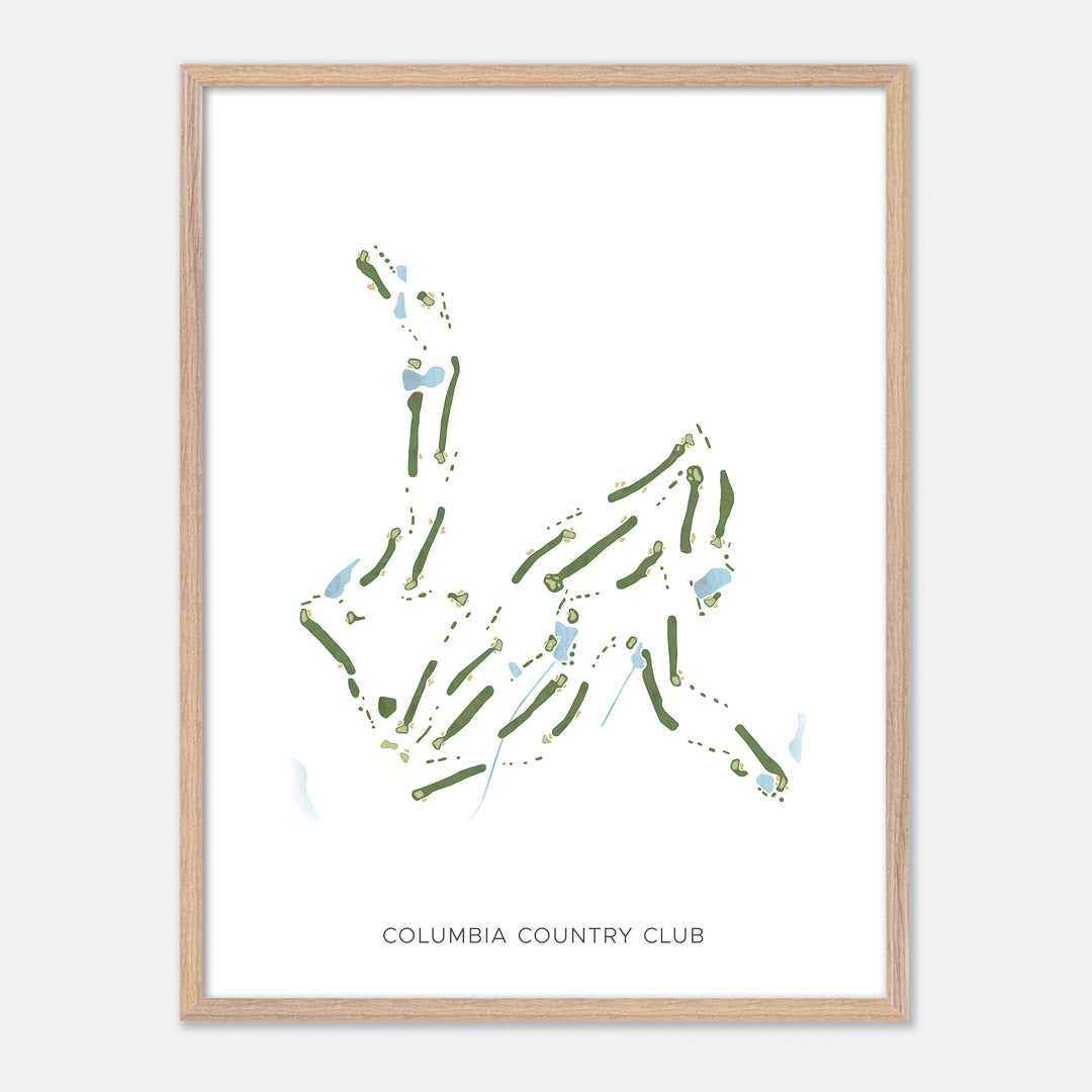 Print of Columbia Country Club Modern Map