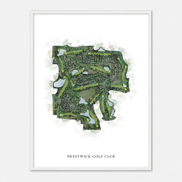 Print of Prestwick Golf Club Classic Map