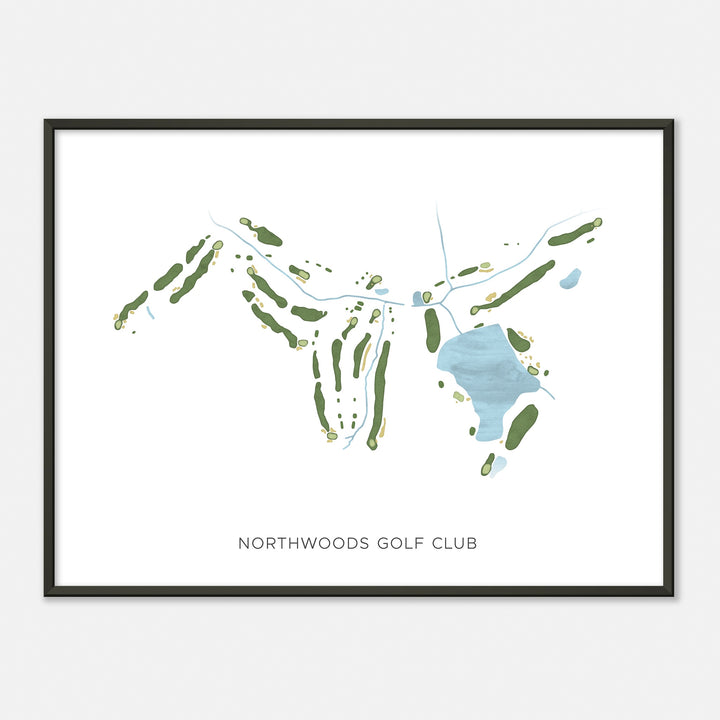 Print of Northwoods Golf Club Modern Map