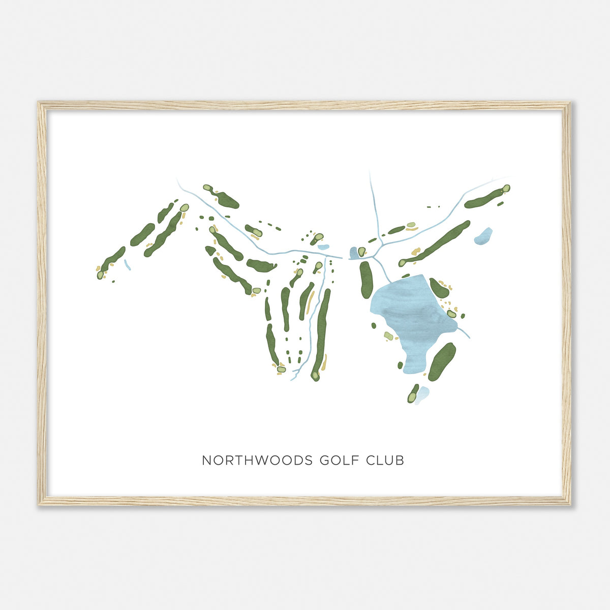Print of Northwoods Golf Club Modern Map