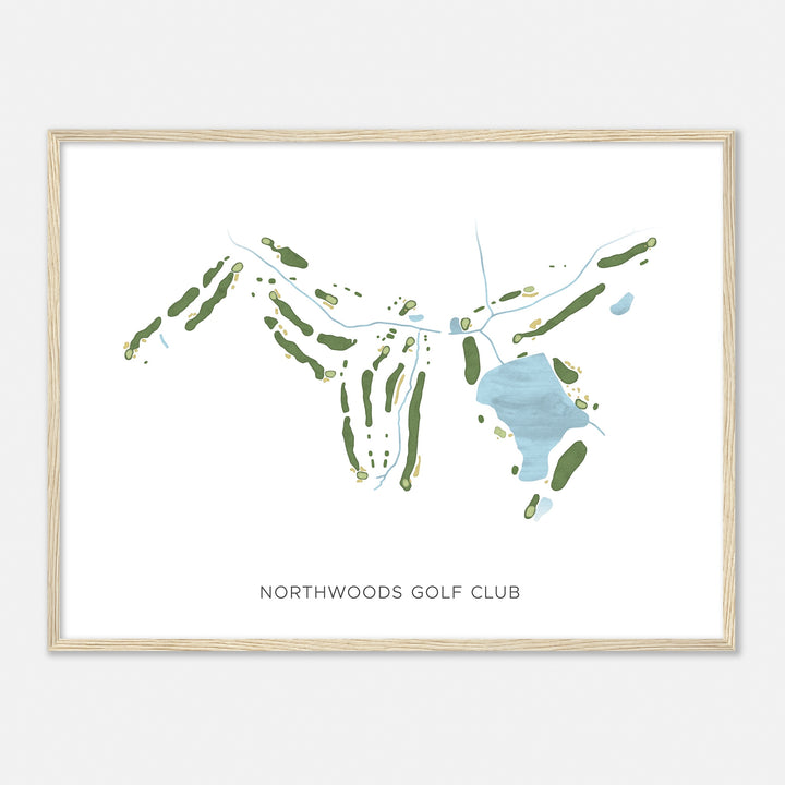 Print of Northwoods Golf Club Modern Map