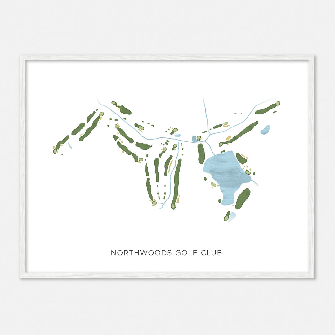 Print of Northwoods Golf Club Modern Map
