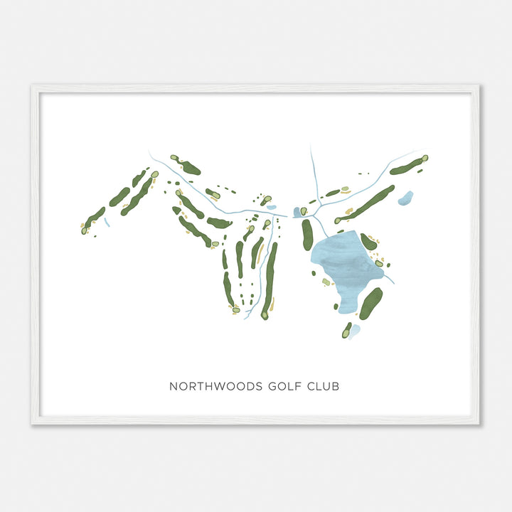 Print of Northwoods Golf Club Modern Map