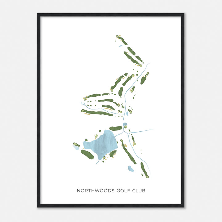 Print of Northwoods Golf Club Modern Map