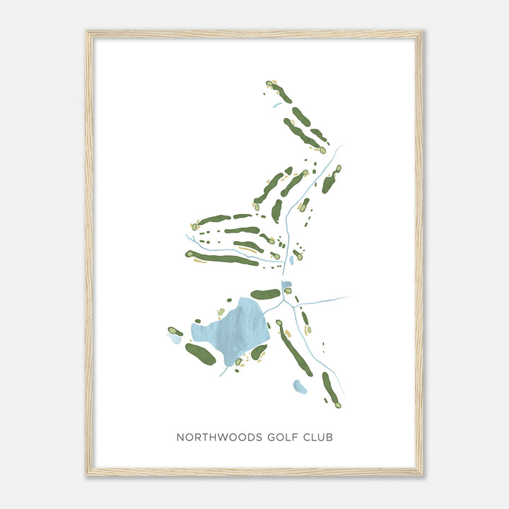 Print of Northwoods Golf Club Modern Map