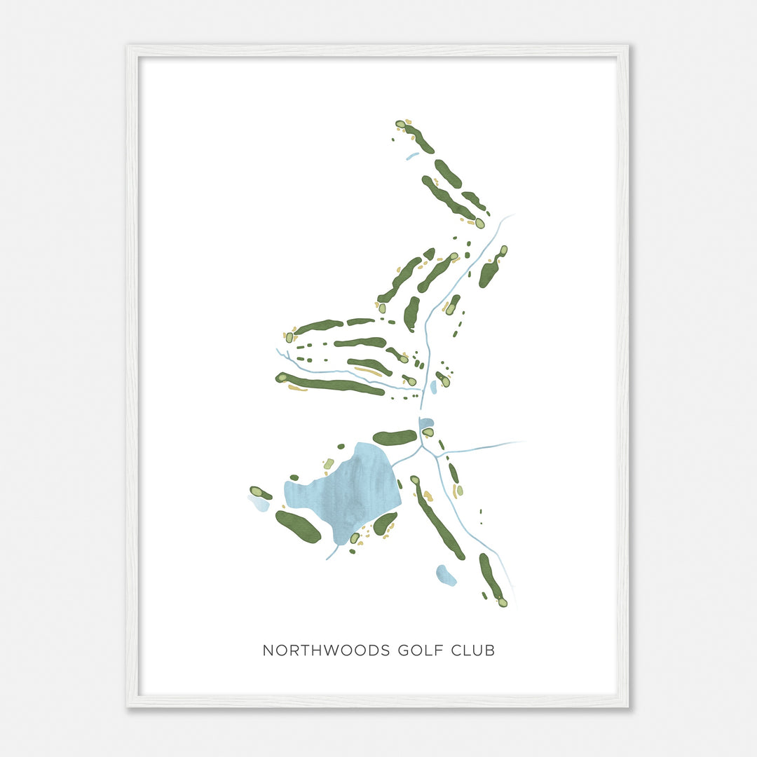 Print of Northwoods Golf Club Modern Map