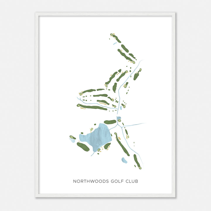 Print of Northwoods Golf Club Modern Map