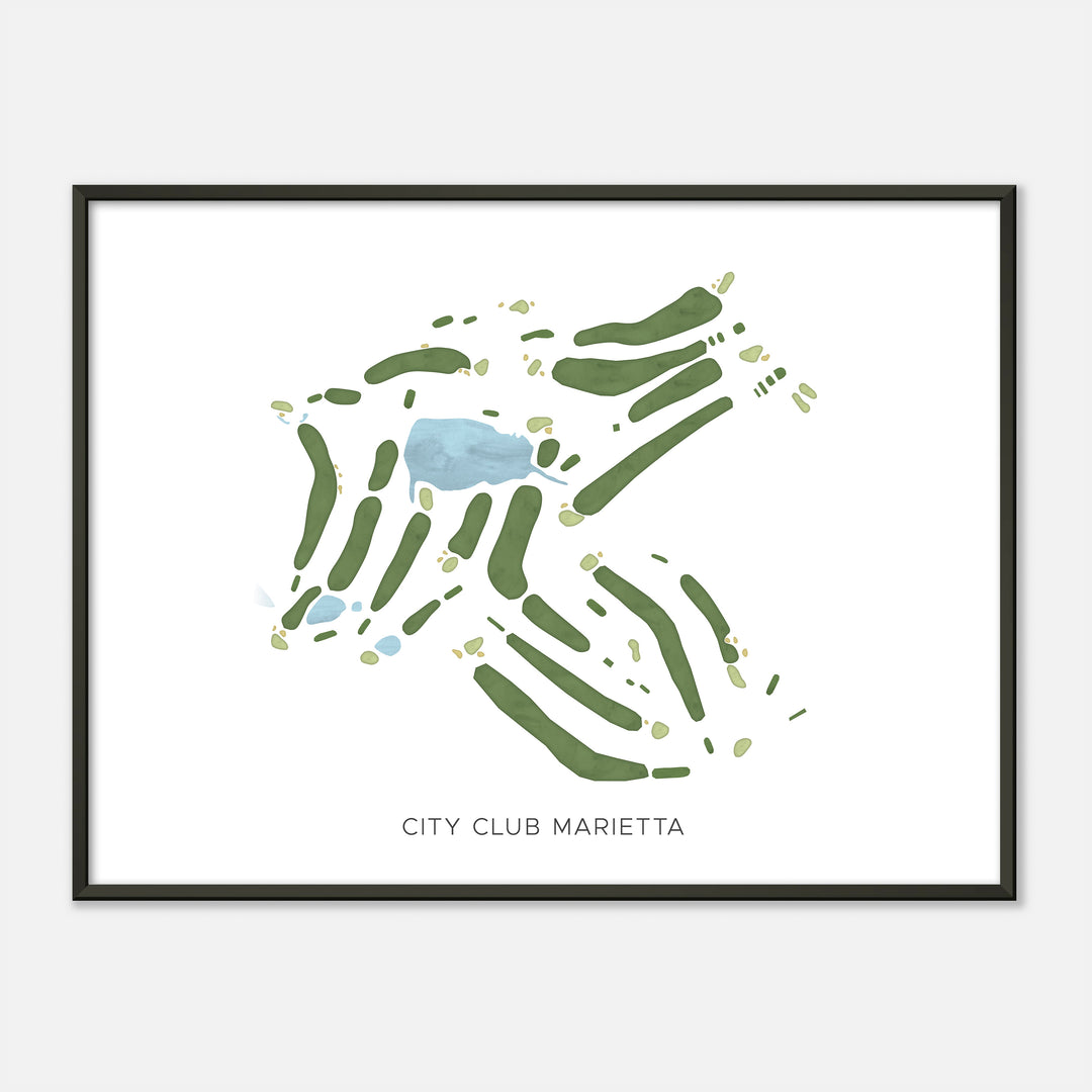 Print of City Club Marietta Modern Map