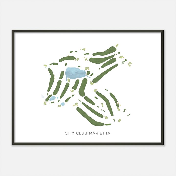 Print of City Club Marietta Modern Map