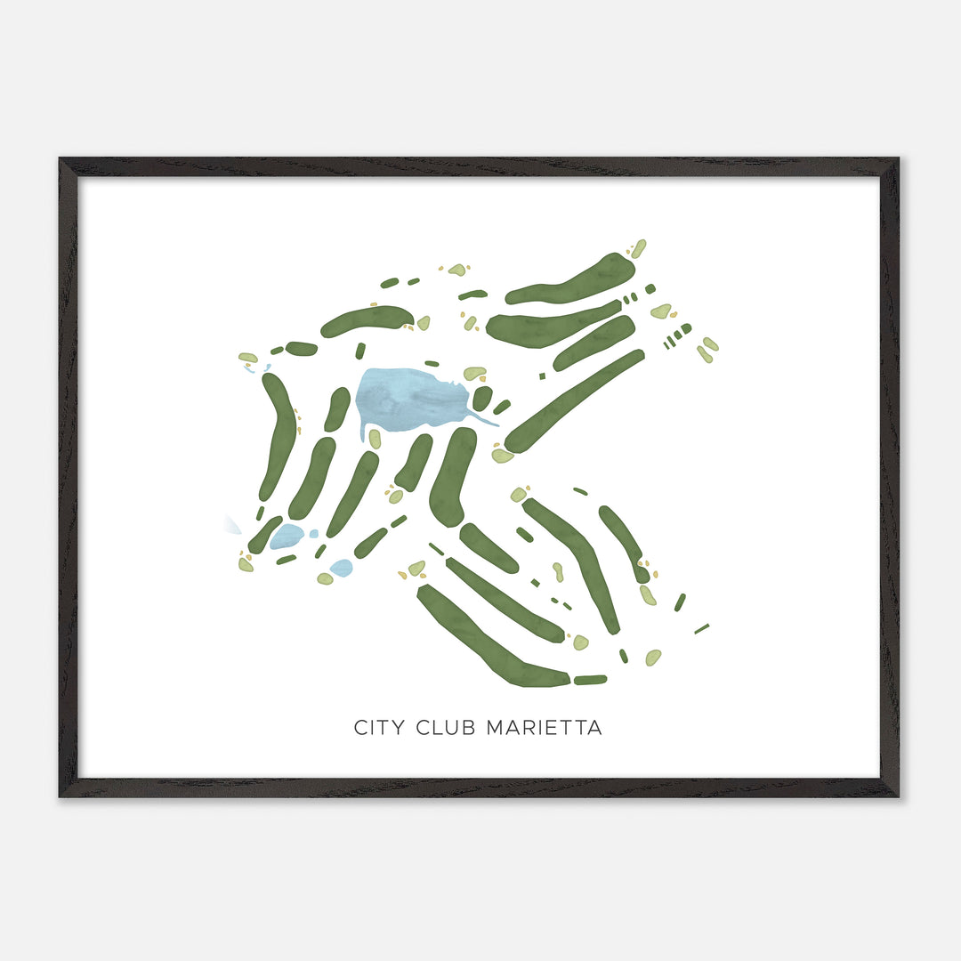 Print of City Club Marietta Modern Map