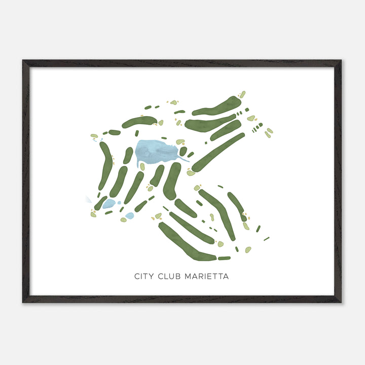 Print of City Club Marietta Modern Map