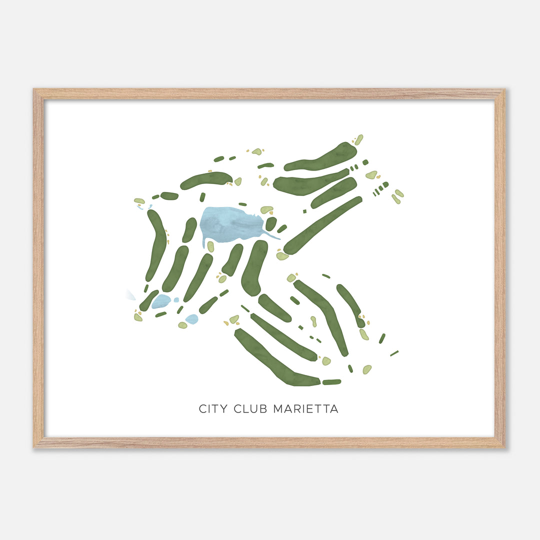 Print of City Club Marietta Modern Map