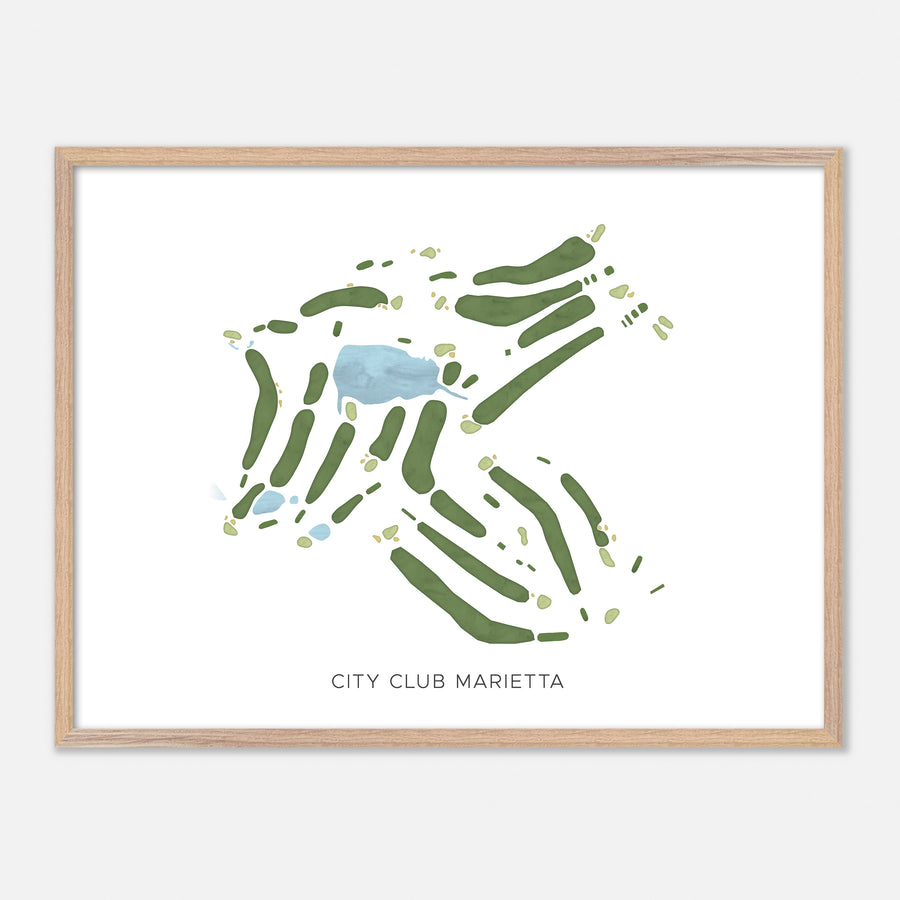 Print of City Club Marietta Modern Map