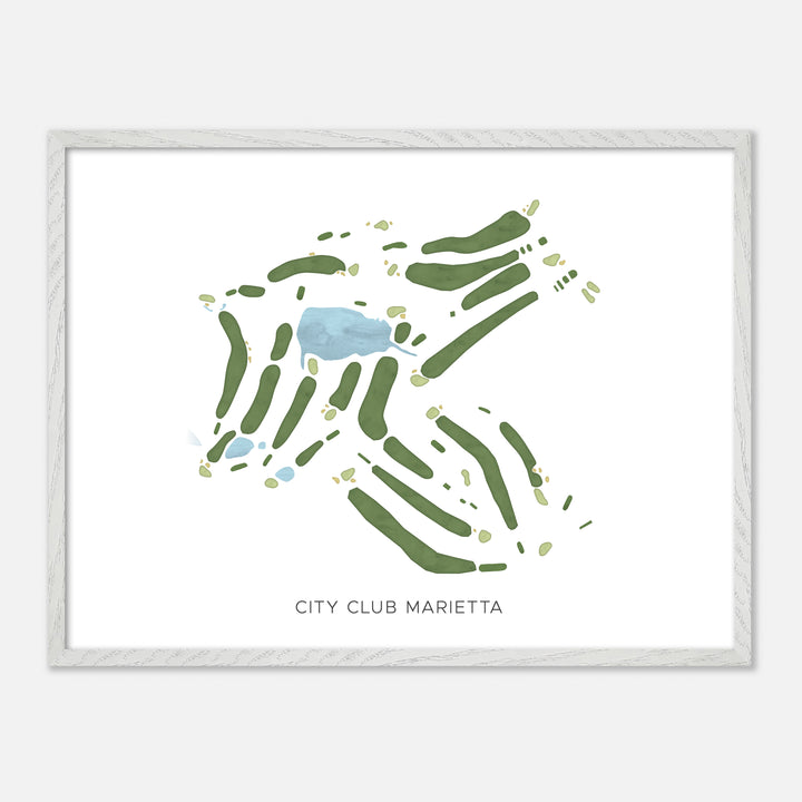 Print of City Club Marietta Modern Map