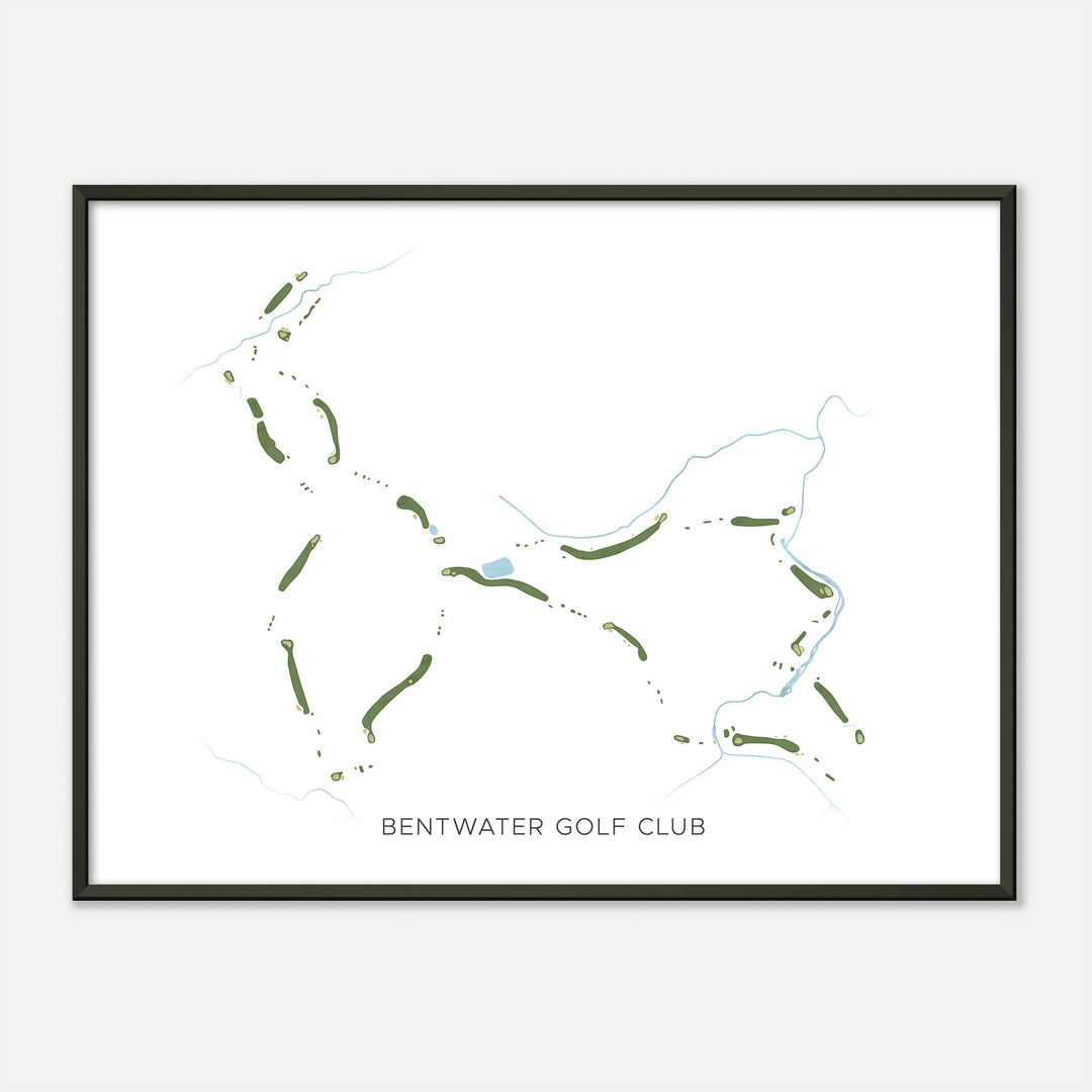 Print of Bentwater Golf Club Modern Map