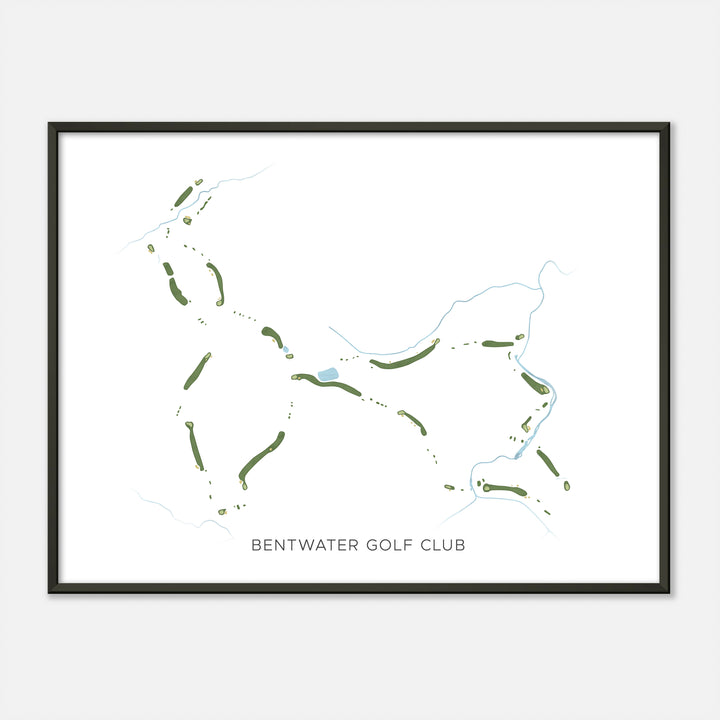 Print of Bentwater Golf Club Modern Map
