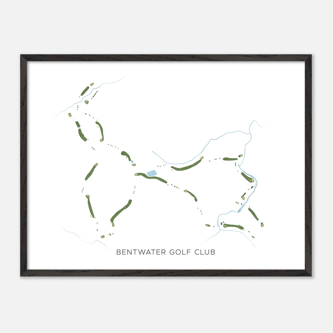 Print of Bentwater Golf Club Modern Map