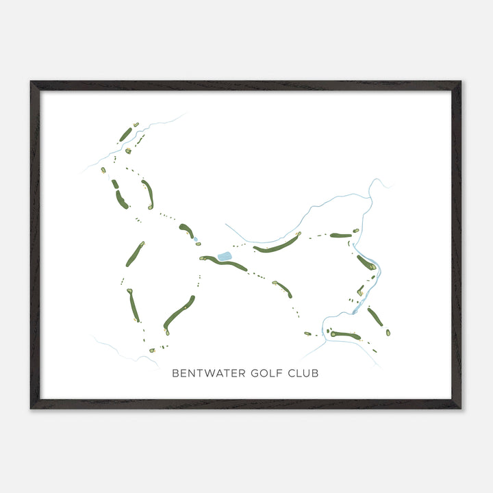 Print of Bentwater Golf Club Modern Map