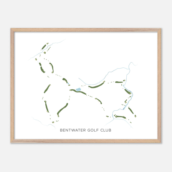 Print of Bentwater Golf Club Modern Map