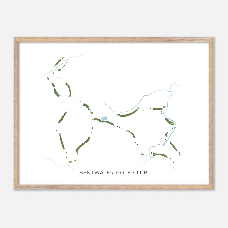 Print of Bentwater Golf Club Modern Map
