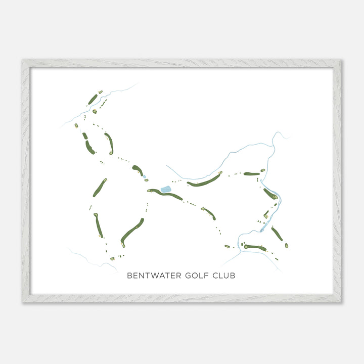 Print of Bentwater Golf Club Modern Map