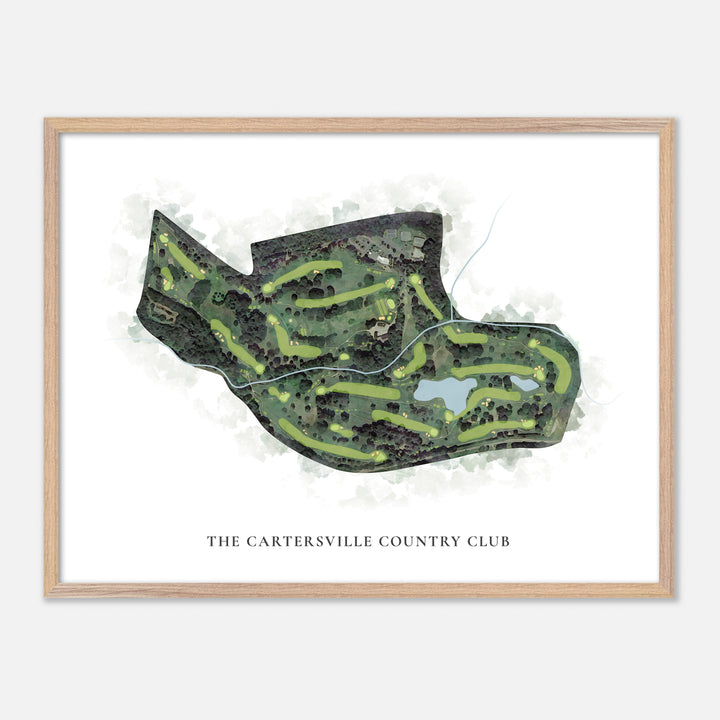 Print of The Cartersville Country Club Classic Map