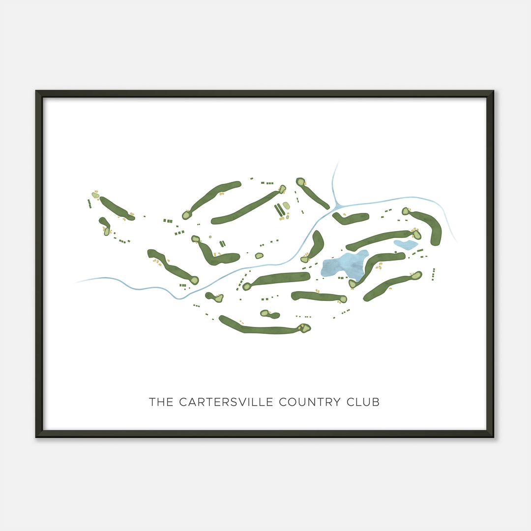 Print of The Cartersville Country Club Modern Map