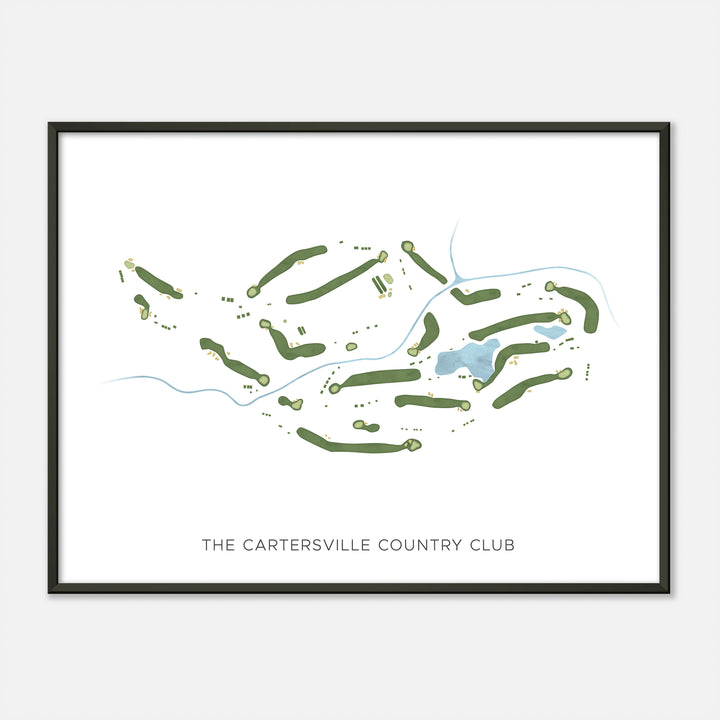 Print of The Cartersville Country Club Modern Map