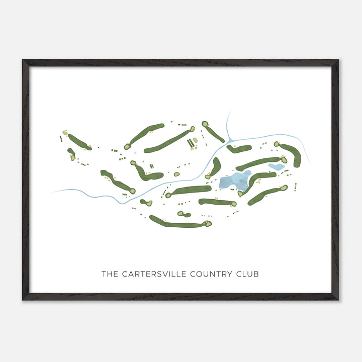 Print of The Cartersville Country Club Modern Map