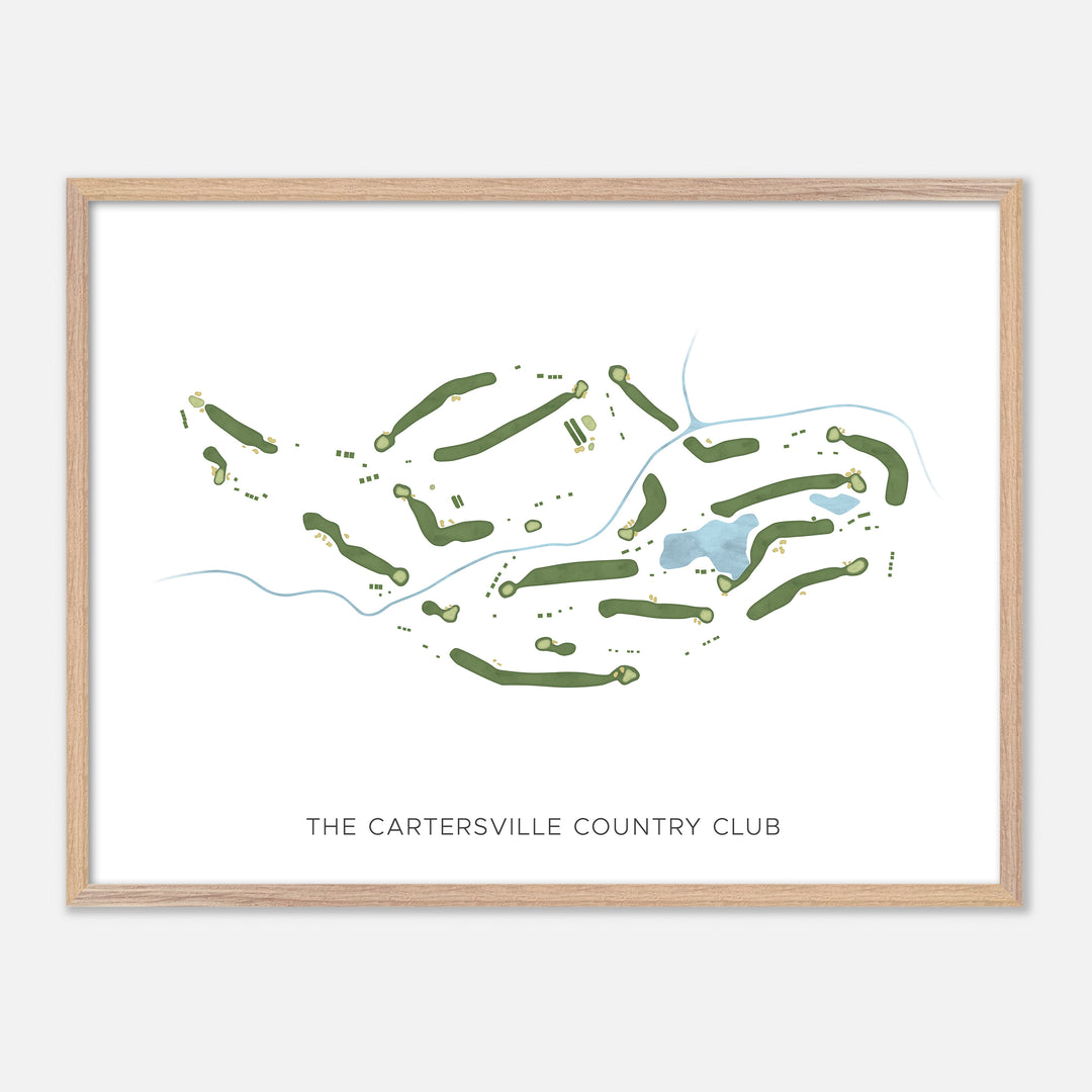 Print of The Cartersville Country Club Modern Map