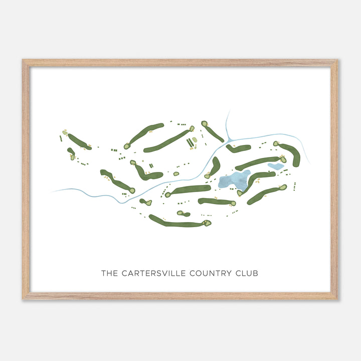 Print of The Cartersville Country Club Modern Map